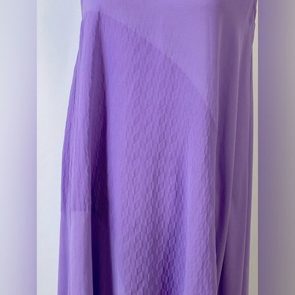 Issey Miyake Float Chevron Pleat Shift Dress In Purple size 2 - Picture 4 of 9